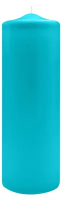 Produktbild von Spitzkopf Stumpen Kerzen Ocean Blau 30 x Ø 10 cm, 6 Stück
