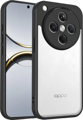 Produktbild von Hülle für Oppo Find X8 Transparente Rückseite TPU Bumper Stoßfest Handyhülle Schwarz