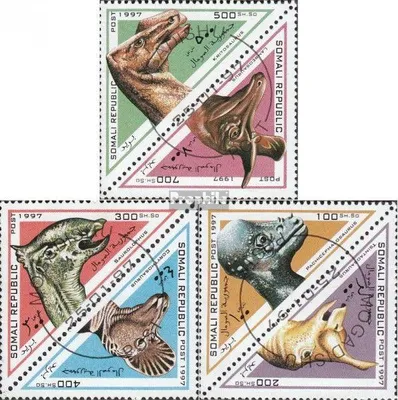 Produktbild von Briefmarken Somali Republic 1997 Mi 1997PA-1997PC die Legalität dieser Ausg. ist ungeklärt gestempelt Prähistorische Tiere