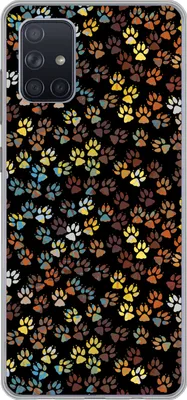 Produktbild von MuchoWow® Handyhülle Schutzhülle Hülle für Telefoonhoesje Samsung Galaxy A51 Muster - Hunde - Pfoten - Jungen - Mädchen - Kinder - Kinder Silikon Softcase Handy Hülle - Schutzabdeckung