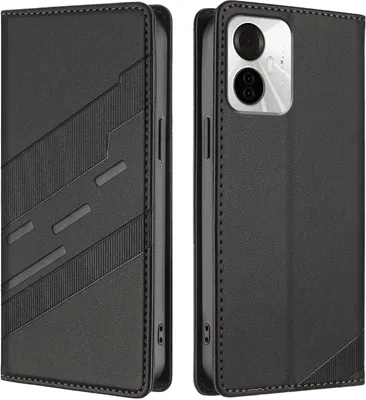 Immagine prodotto di Custodia per itel S18 Pro, custodia a portafoglio in Finto cuoio con slot per schede e funzione stand Schwarz