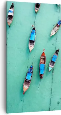 Produktbild von Bild auf Leinwand - Leinwandbild - Einteilig - Boote mit Luft - 55x100cm - Wand Bild - Wanddeko - Wandbilder - Leinwanddruck - Bilder - Wanddekoration - Leinwand bilder - Wandbild - PA55x100-4362