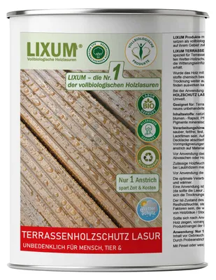 Produktbild von LIXUM Biologische & Natürliche Holzlasur für Terrassen