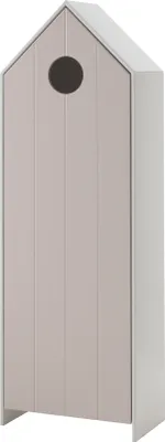 Produktbild von CASAMI Schrank mit 1 Tür pink, Rillenprofil senkrecht, Ausführung MDF lackiert