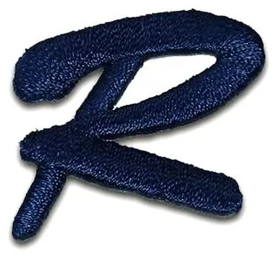 Produktbild von Buchstabe R 3.2x3.5cm: Alphabet Buchstaben Einzeln Auswählbar - Aufnäher, Bügelbild, Aufbügler, Applikationen, Patches, Flicken, Zum Aufbügeln