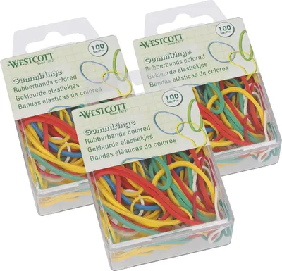 Produktbild von Gummiringe 100 Stück (3er-Set) verschiedenen Farben und Größen Gummi