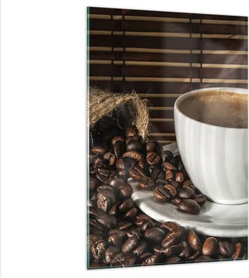Produktbild von Bilder auf glas - Einteilig - Aroma Kaffee Getreide - 80x120cm - Glasbilder - Wandbilder - Bilder - zum Aufhängen bereit - Wanddekoration aus Glas - Glas Bilder - Wandbild auf Glas - GPA80x120-2382