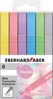 Immagine prodotto di EBERHARD FABER 551506 EBERHARD FABER Slim pastell Textmarker farbsortiert, 6 St.