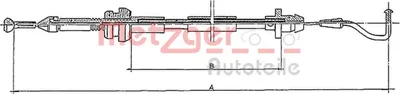 Produktbild von METZGER Gaszug 11.087 für VW GOLF II (19E, 1G1) 1062/808mm
