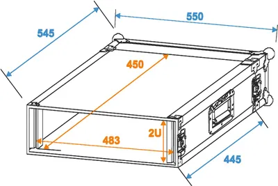 Produktbild von ROADINGER Rack Profi 2HE 45cm (30109095)
