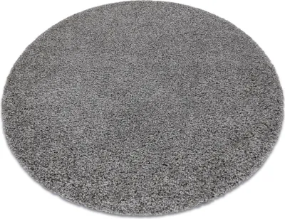 Produktbild von Teppich SOFFI Kreis shaggy 5cm grau Grau rund 80 cm