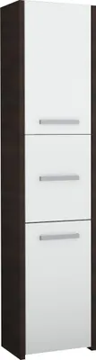 Produktbild von Badschrank 3 Türen Badezimmerschrank Hochschrank Badmöbel Schrank Modern 170x30c, Farbe:wenge mix