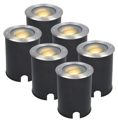Image de HOFTRONIC - Spot LED au sol encastrable 4W 345lm 2700K IP67 Inox Dimmable