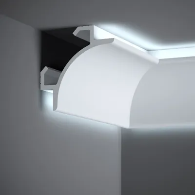 Produktbild von PROVISTON | Lichtleiste Polystyrol | 147 x 147 x 2000 mm | Weiß | Indirektes Licht