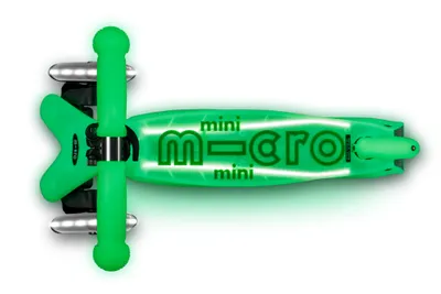Produktbild von micro Kinderroller | Scooter mit Leuchtrollen | mini micro deluxe glow LED plus icy lime