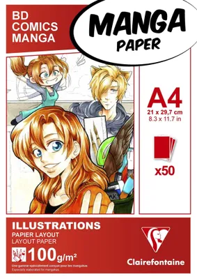 Produktbild von Clairefontaine 3329680940428, Kunstdruckpapierblock, 100 g/m², 50 Blätter