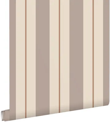 Obrázek produktu pro Tapeta ESTAhome s pruhy, hnědá a béžová, 50 x 900 cm