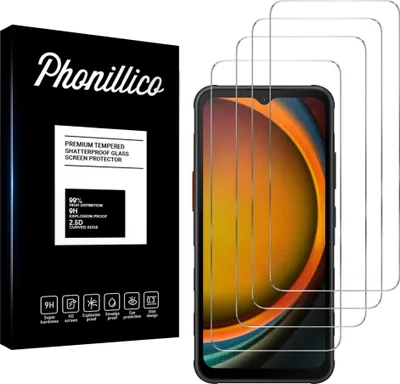 Image de Verre trempé pour Samsung Galaxy XCover 7 [4 pièces] Film de protection d'écran anti-rayures verre résistant Phonillico®