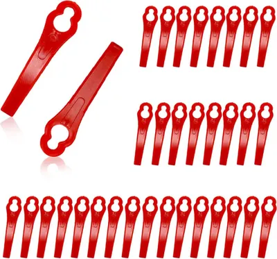 Produktbild von 100 Stš¹ck Ersatzmesser Rasentrimmer Klingen, Schneidpl?ttchen, Kunststoff Ersatzmesser, Rasenm?herklinge Ersetzen