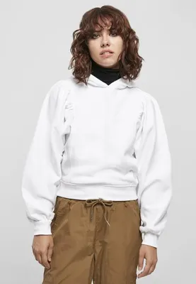 Immagine prodotto di Urban Classics Donna Felpa con cappuccio a pipistrello in tessuto organico bianco - XL