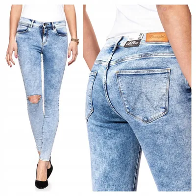 Immagine prodotto di Wrangler | Jeans da donna a vita alta, modello skinny, in denim elasticizzato, vita alta, vestibilità aderente, taglia W28 L32