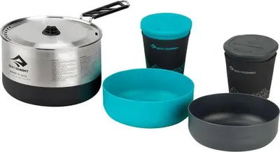 Produktbild von Sea To Summit Sigma Cookset 2.1, Schwarz, Edelstahl, Polypropylen (PP), Silikon, Edelstahl, 2 Person(en), 2 Becken, 1 Stück(e), 2 Stück(e)
