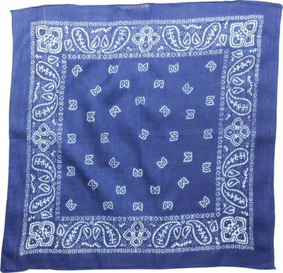 Produktbild von Bandana Tuch - Paisley Muster 01 - blau - weiß - quadratisches Kopftuch