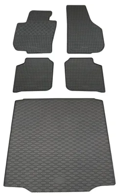 Rigum Gummi Fußmatten + Kofferraumwanne im Set für Skoda Superb 2 Limo, schwarz