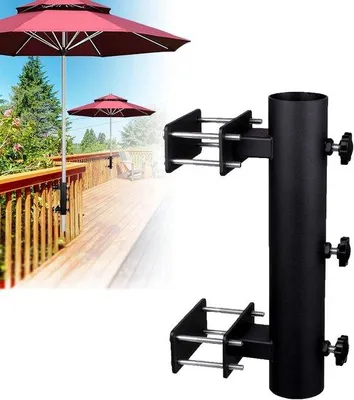 Immagine prodotto di Portatenda da balcone per carichi pesanti, per esterni - Per terrazze e balconi - Singolo - Grigio - Supporto in metallo
