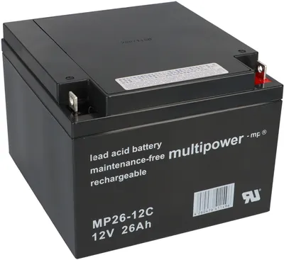 Image de Multipower Batterie au plomb MP26-12C Pb 12V 26Ah résistant au cyclage, M5