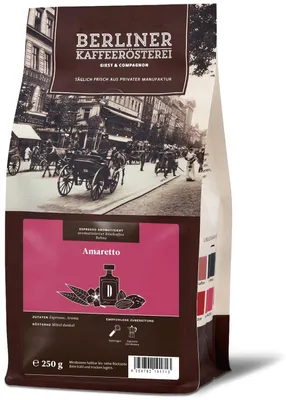 Produktbild von Berliner Kaffeerösterei - aromatisierter Espresso Amaretto (250g / Bohne)