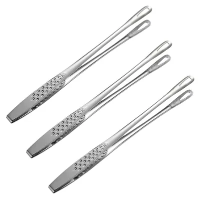 Produktbild von Multifunktionale Edelstahl-Grillzange 24,4 cm für Küche und Grill mit langem Griff, lebensmittelecht und hitzebeständig für Steak und Braten
