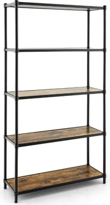 Obrázok produktu pre 5-poschodová knižnica voľne stojaci úložný regál 80 x 29 x 154 cm