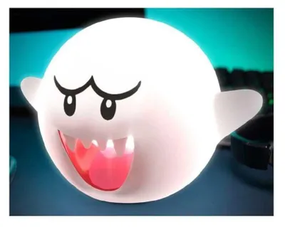 Produktbild von Paladone Super Mario Boo with Sound, Nachtlicht für die Toilette, Weiß, Kunststoff, Kaltweiße, Kinderzimmer, LED