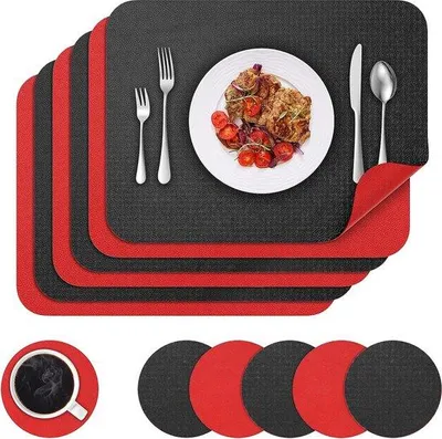 Produktbild von Famanu Platzsets Set - Hochwertige, waschbare Tischunterlagen