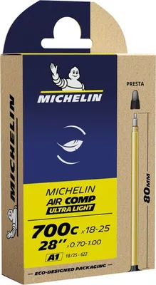 Produktbild von MICHELIN 804158, Presta-Ventil, 700c, 18 - 23 mm, Schwarz, 27 mm, 75 mm