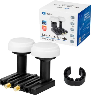 Produktbild von hb-digital Monoblock LNB Twin UHD MB 202 S bis zu 2 Teilnehmer/Receiver