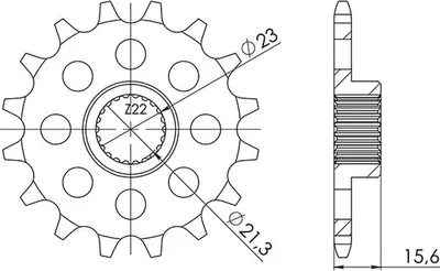 Immagine prodotto di Pignone Passo 520 - Z 15 Denti (Dis.21504)
