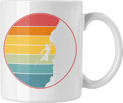 Produktbild von Trendation - Klettern Bergsteigen Geschenk Tasse Boulder Geschenkidee Berge (Weiß)