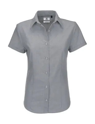 Produktbild von B&C Damen Business Oberteil Bluse T-Shirt Longsleeve Shirt kurzarm, Größe:2XL, Farbe:Silver Moon