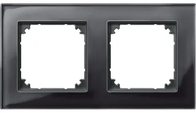 Produktbild von MERTEN Echtglasrahmen M-Plan 489203 2f. Onyxschwarz