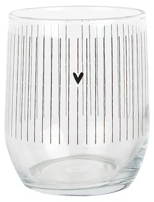 Immagine prodotto di Clayre & Eef Bicchiere d'acqua 300 ml Cuore di vetro trasparente
