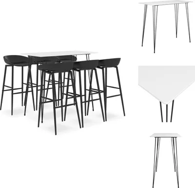 Produktbild von vidaXL 7-tlg. Bar-Set Weiß und Schwarz - Essgruppen