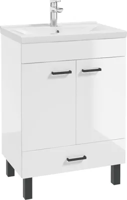 Produktbild von Stamar | Badezimmerschrank, Stand-Waschtischkombination, Stilvolle, 50 cm, Hochglanz
