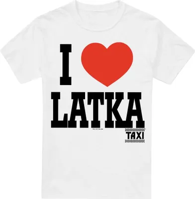 Image de TAXI - "I Heart Latka" T-shirt pour homme TV13447 (XL) (Blanc)