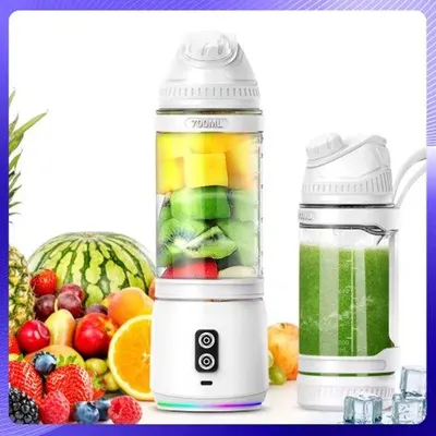 Zdjęcie produktu dla Elektryczny mini blender do koktajli owocowych, pojemność 700 ml, ładowanie przez USB