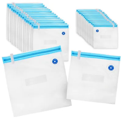 Image de Sacs de mise sous vide réutilisables, 26 x 28 cm et 22 x 21 cm, lot de 30