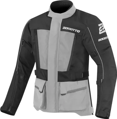 Produktbild von Bogotto Tampar Tour wasserdichte Motorrad Textiljacke, schwarz/grau, XS