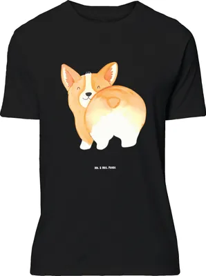 Produktbild von Mr. & Mrs. Panda Größe M T-Shirt Corgi Po - Schwarz - Geschenk, Shirt, Tshirt, Spruch, Sprüche, Corgie, mit, Herren, Hund, Motivation
