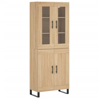 Zdjęcie produktu dla Witrynka, dąb sonoma, 69,5x34x180 cm, materiał drewnopochodny